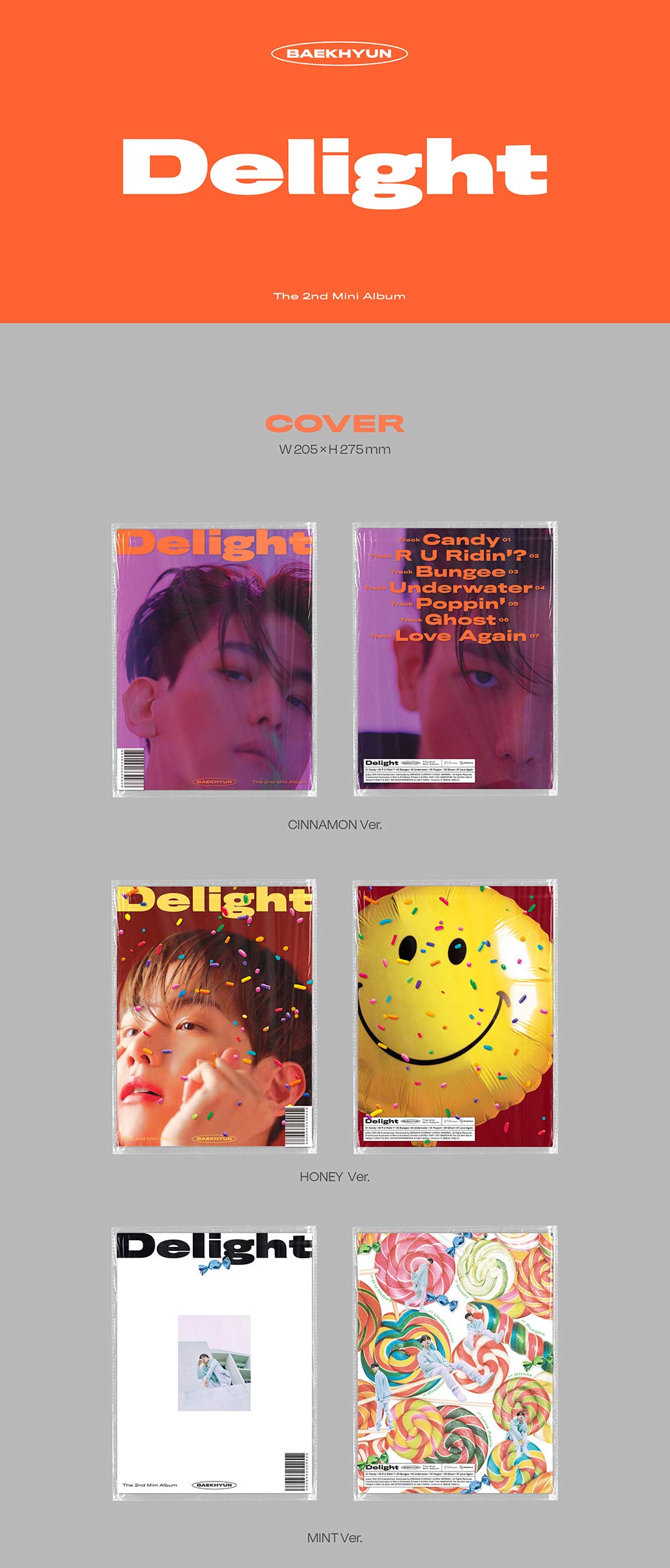 Baekhyun - Delight (2nd Mini Album) Album+Extra Photocards Set
